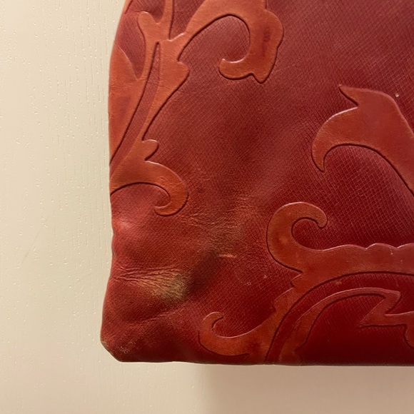 FALOR Le Borse Red Genuine Leather Tote - Picture 4 of 8